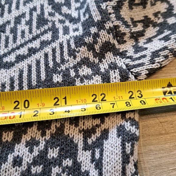 Lucky Brand Shawl Collar Western Boho Open Front Cardigan Small Gray Multi NWT - Picture 6 of 14